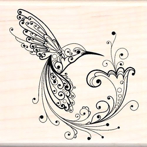 Cool Ornate Hummingbird Tattoo Design