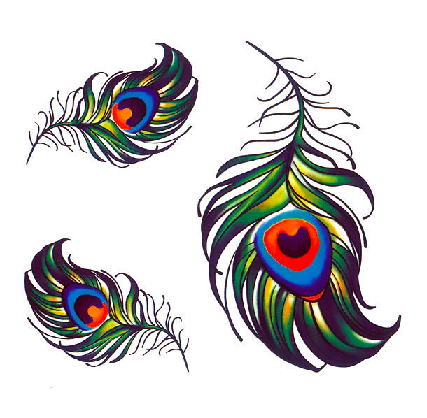Small Peacock Feather Tattoo Design
