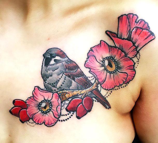 Best Sparrow Tattoo Idea
