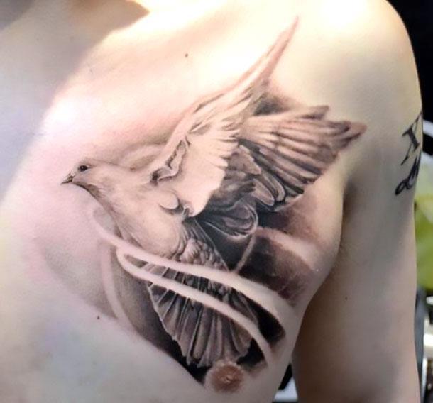 Best White Dove Tattoo Idea