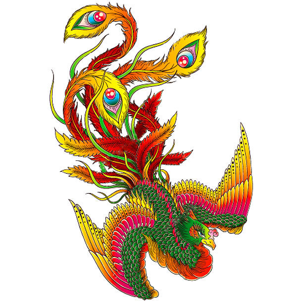 Japanese Phoenix Tattoo Design