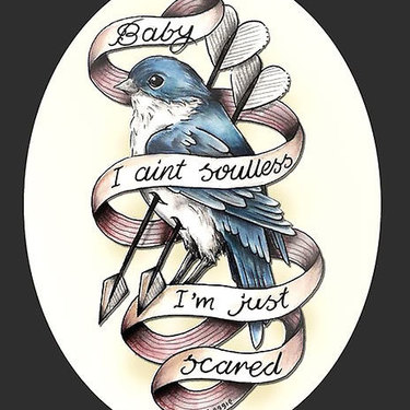 Just Scared Bluebird Tattoo
