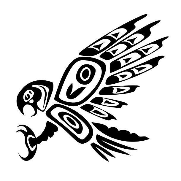 Native American Hawk Tattoo Design