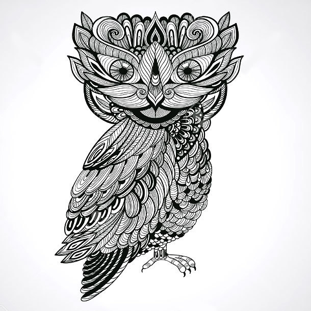 Ornate Owl Tattoo Design