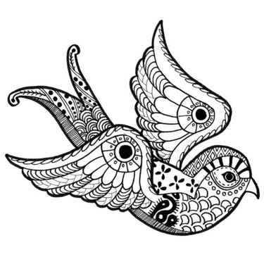 Ornate Swallow Tattoo