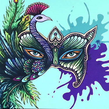 Peacock Mask Tattoo