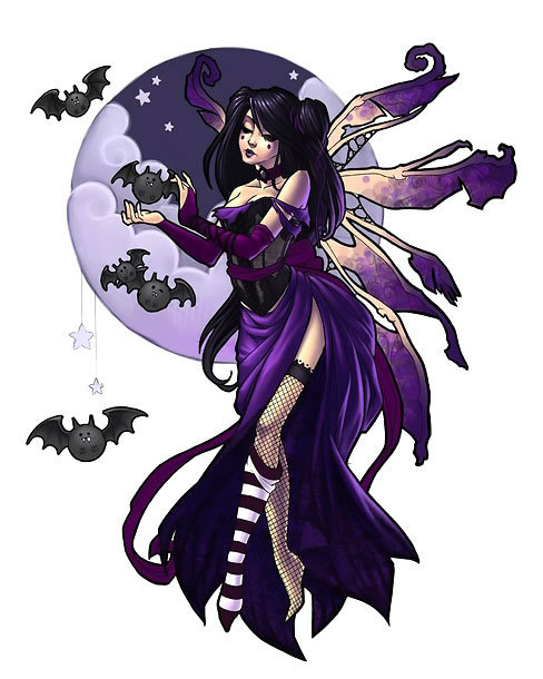 Purple Fairy Tattoo Design