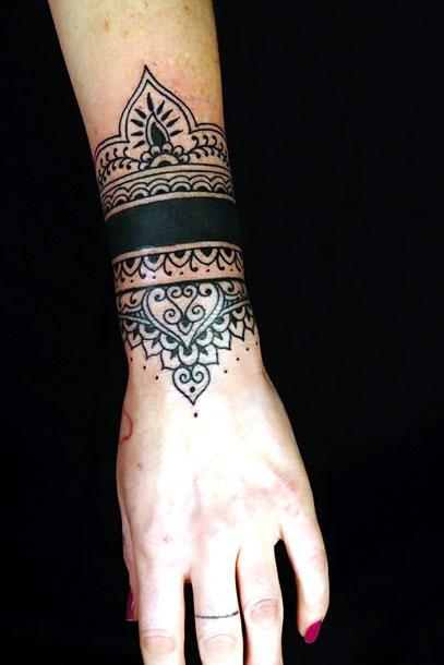 Big Wrist Band Tattoo Idea