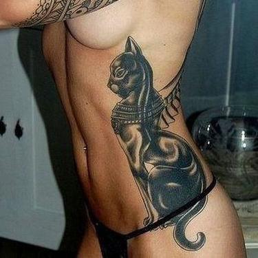 Sexy Egyptian Cat Tattoo