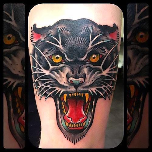 Awesome Panther Head Tattoo Idea