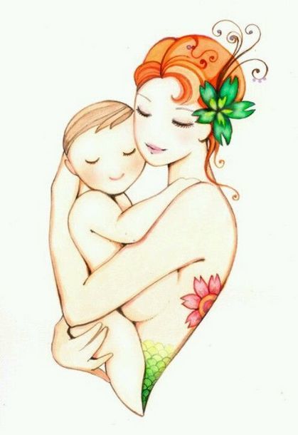 Beautiful Sketch for Mother Tattoo Design