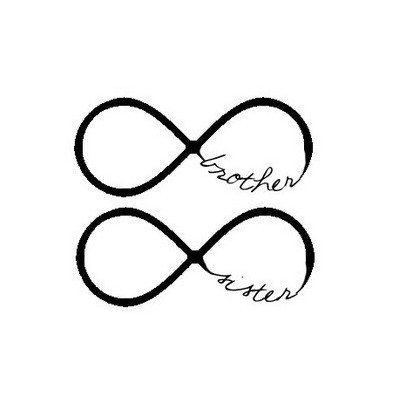 Brother Sister Infinity Symbol Tattoo Design