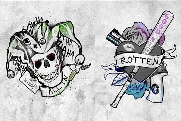 Suicide Squad The Joker and Harley Quinn Tattoo Design