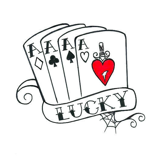 Lucky Aces Tattoo Design