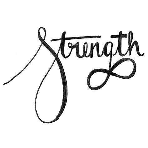 Strength With Infinity Tattoo Design
