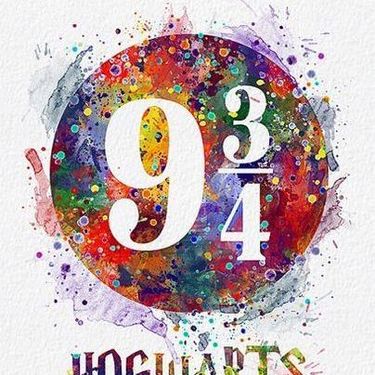 Colorful Hogwarts Express Tattoo