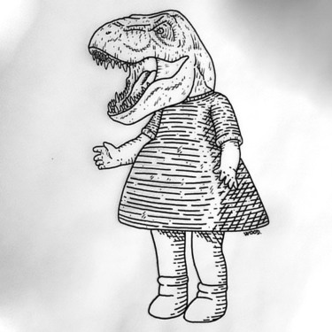 Dinosaur Girl Tattoo