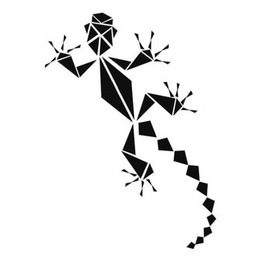 Geometric Gecko Tattoo