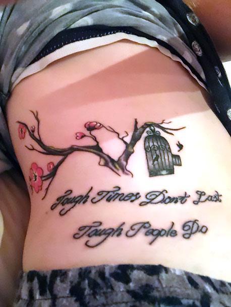 Birdcage With Scripting Tattoo Idea