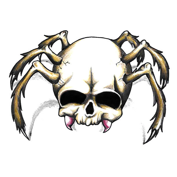 Tarantula Skull Tattoo Design