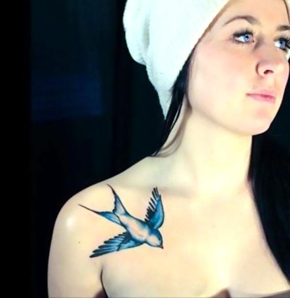 Bird for Girl Tattoo Idea