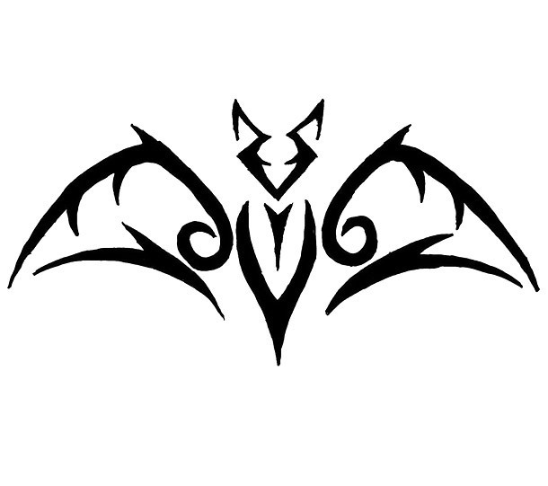 Tribal Bat Tattoo Design