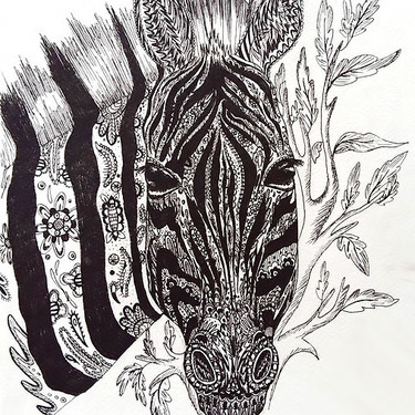 Unique Zebra Tattoo