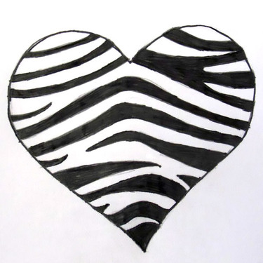 Zebra Heart Tattoo