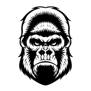 Angry Gorilla Face Tattoo