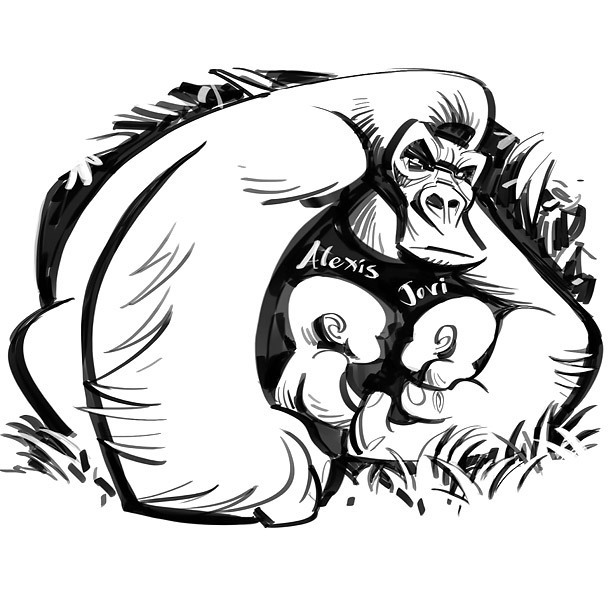 Gorilla Mother Tattoo Design