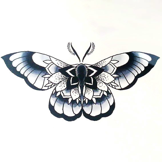 Beautiful Moth Tattoo Design