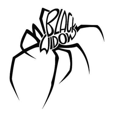 Black Widow Lettering Tattoo