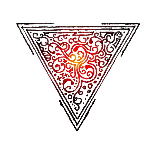 Ornate Triangle Tattoo Design