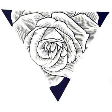 Rose In Triangle Tattoo