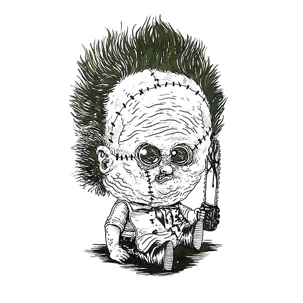 Baby Letherface Tattoo Design