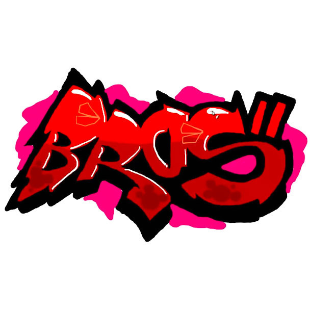 Bros Graffiti Tattoo Design