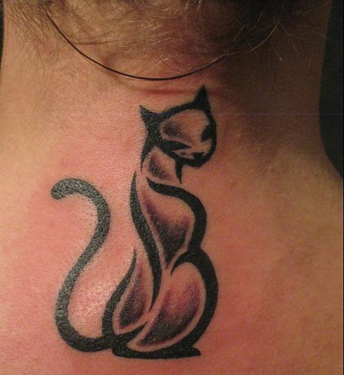 Funny Cat Tattoo Idea