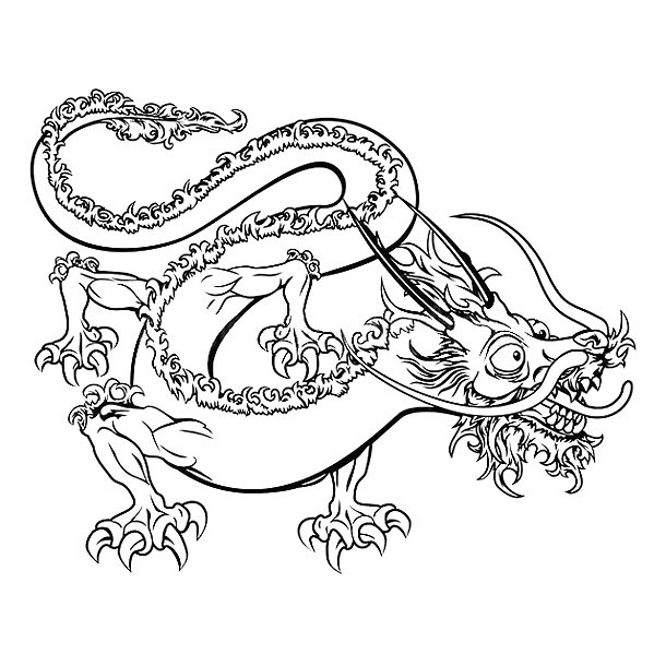 Funny Chinese Dragon Tattoo Design
