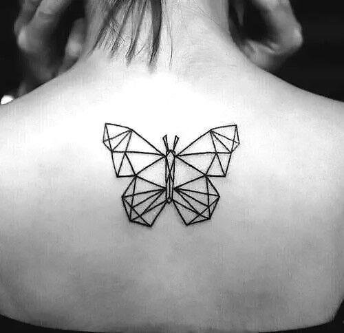 Beautiful Geomitric Butterfly Tattoo Idea