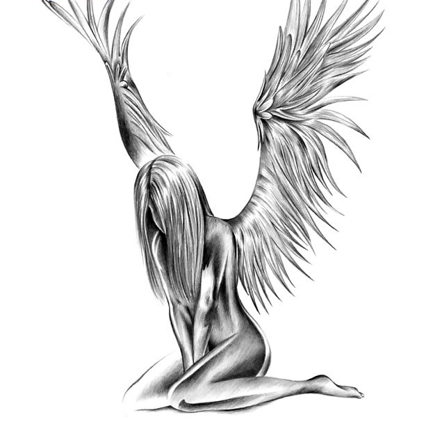 Sexy Angel Tattoo Design