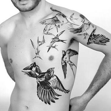 Birds for Guy Tattoo