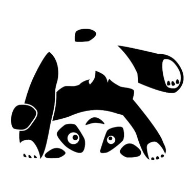 Umgedrehte Panda-Bär-Tätowierung
