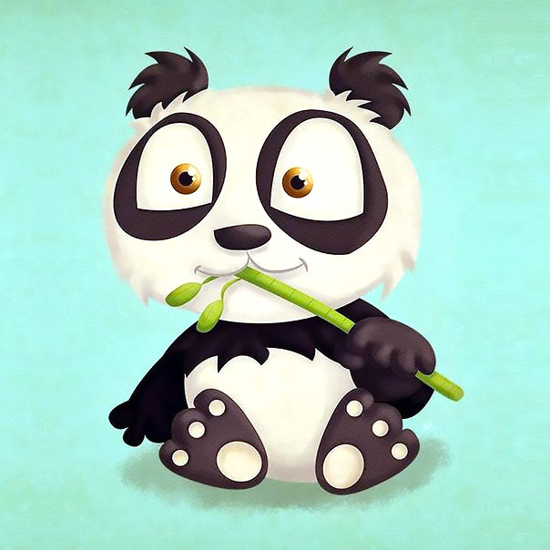 Funny Cute Panda Tattoo Design
